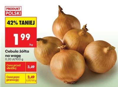 Cebula żółta na wagę promocja w Biedronka