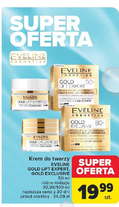 Krem-serum na dzień i na noc 80+ Eveline gold exclusive promocja