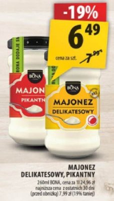 Majonez delikatesowy, pikantny Bona promocja w Arhelan