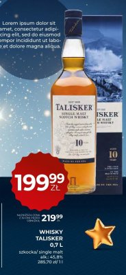 Whisky Talisker 0,7 L promocja w Duży Ben