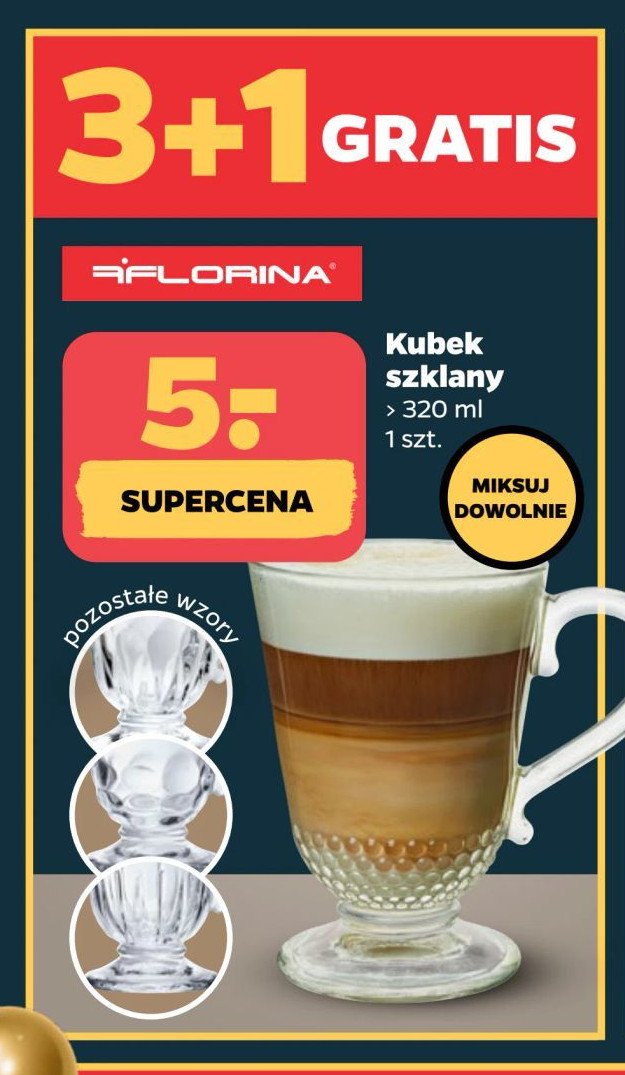 Kubek szklany dome 320 ml Florina (florentyna) promocja