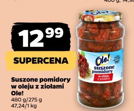 Pomidory suszone w oleju z ziołami Ole! promocja w Netto