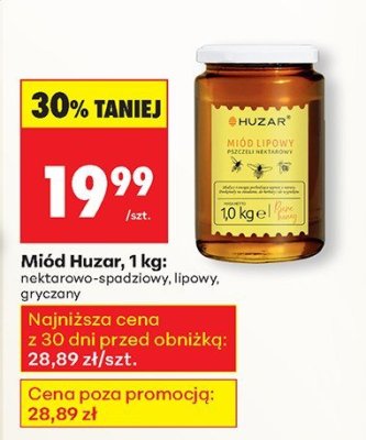 Miód nektarowo-spadziowy 1 kg promocja w Biedronka