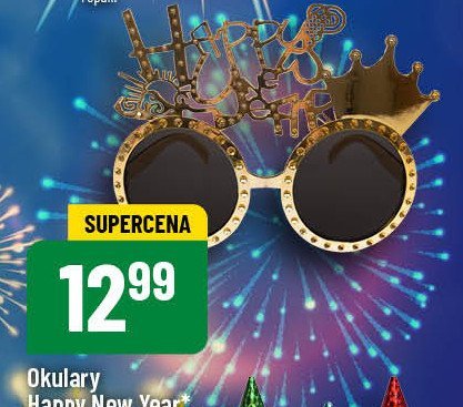 Okulary happy new year promocja