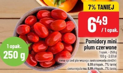 Pomidory mini plum czerwone promocja w POLOmarket