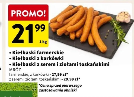 Kiełbaski z karkówki Mróz promocja