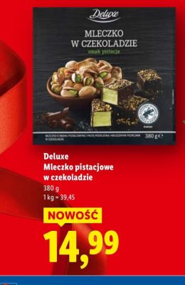 Mleczko pistacjowe w czekoladzie promocja w Lidl