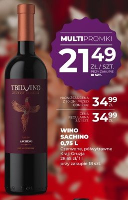 Wino Sachino 0,75 L promocja w Duży Ben