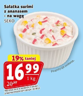 Sałatka surimi z ananasem na wagę SEKO promocja w Prim Market