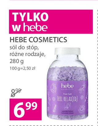 S贸l do st贸p lawenda & rumianek Hebe cosmetics promocja