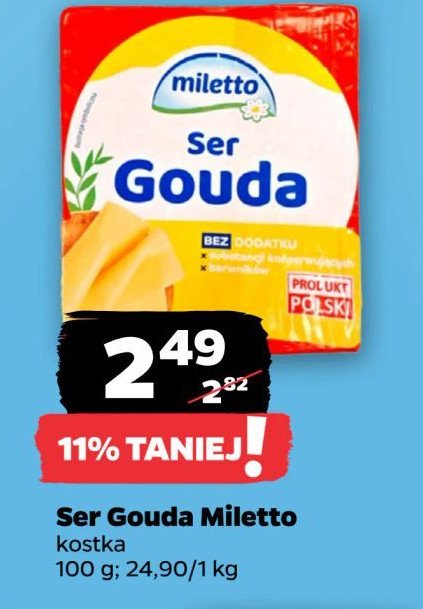 Ser gouda - kostka Miletto promocja