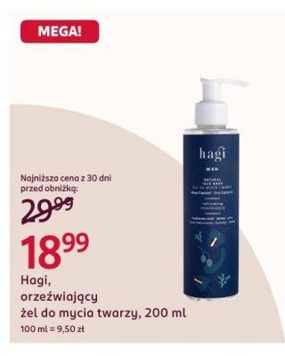 Orzeźwiający żel do mycia twarzy Hagi, 200 ml promocja w Rossmann