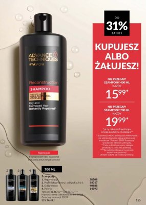 Szampon Advance Techniques Przeciwłupieżowy i odżywka 2 w 1 700ml promocja w AVON