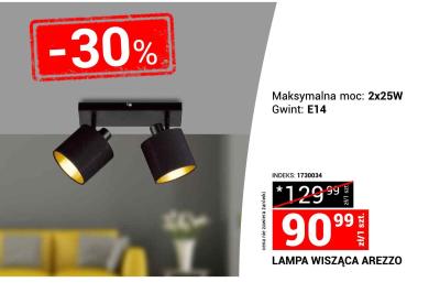 Lampa wisząca AREZZO 2x25W E14 promocja w Merkury Market