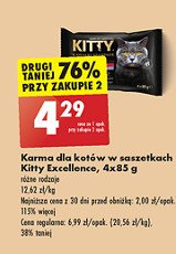 Karma dla kota 2x łosoś w sosie 2x indyk w sosie Kitty promocja