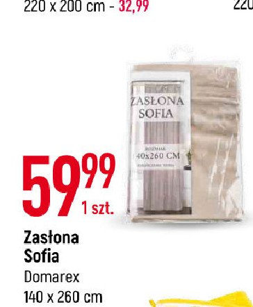 Zas艂ona sofia velvet 140 x 260 cm Domarex promocja