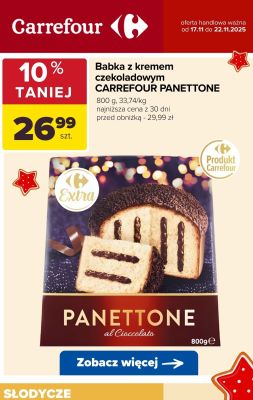 Babka z kremem czekoladowym Carrefour Panettone promocja w Carrefour