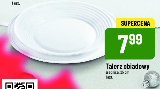 Talerz obiadowy 25 cm promocja w POLOmarket