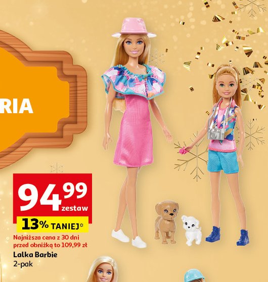 Lalka z pieskiem Barbie promocja w Auchan