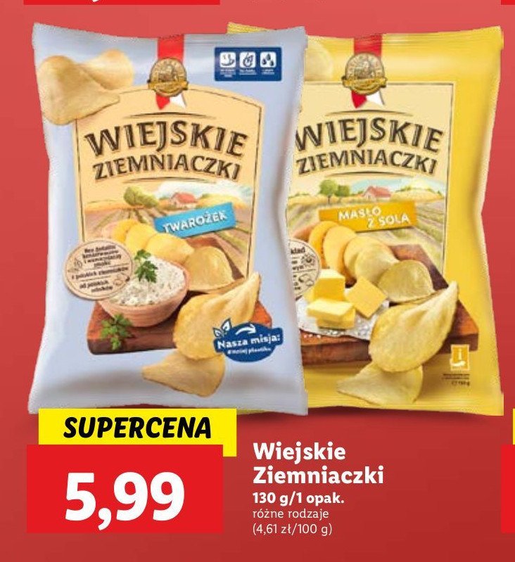 Chipsy o smaku twarożku Lorenz wiejskie ziemniaczki promocja