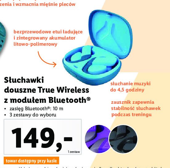 Słuchawki douszne bluetooth promocja