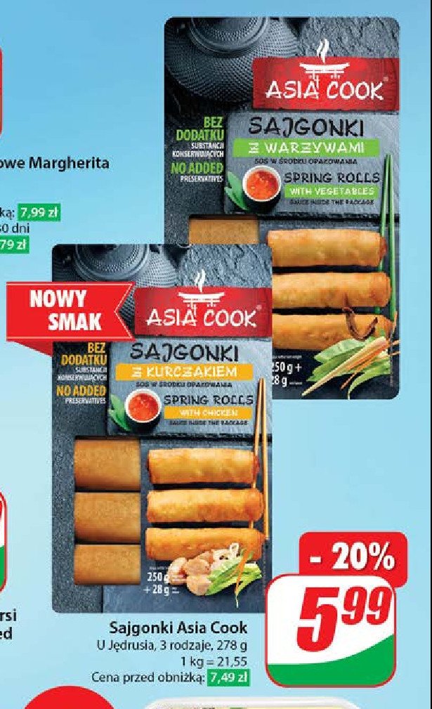 Sajgonki warzywne + sos promocja