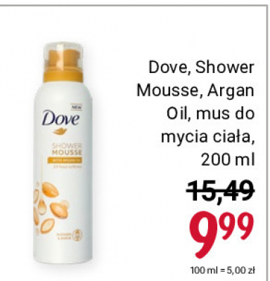 Mus do mycia ciała z olejkiem arganowym Dove shower mousse promocja