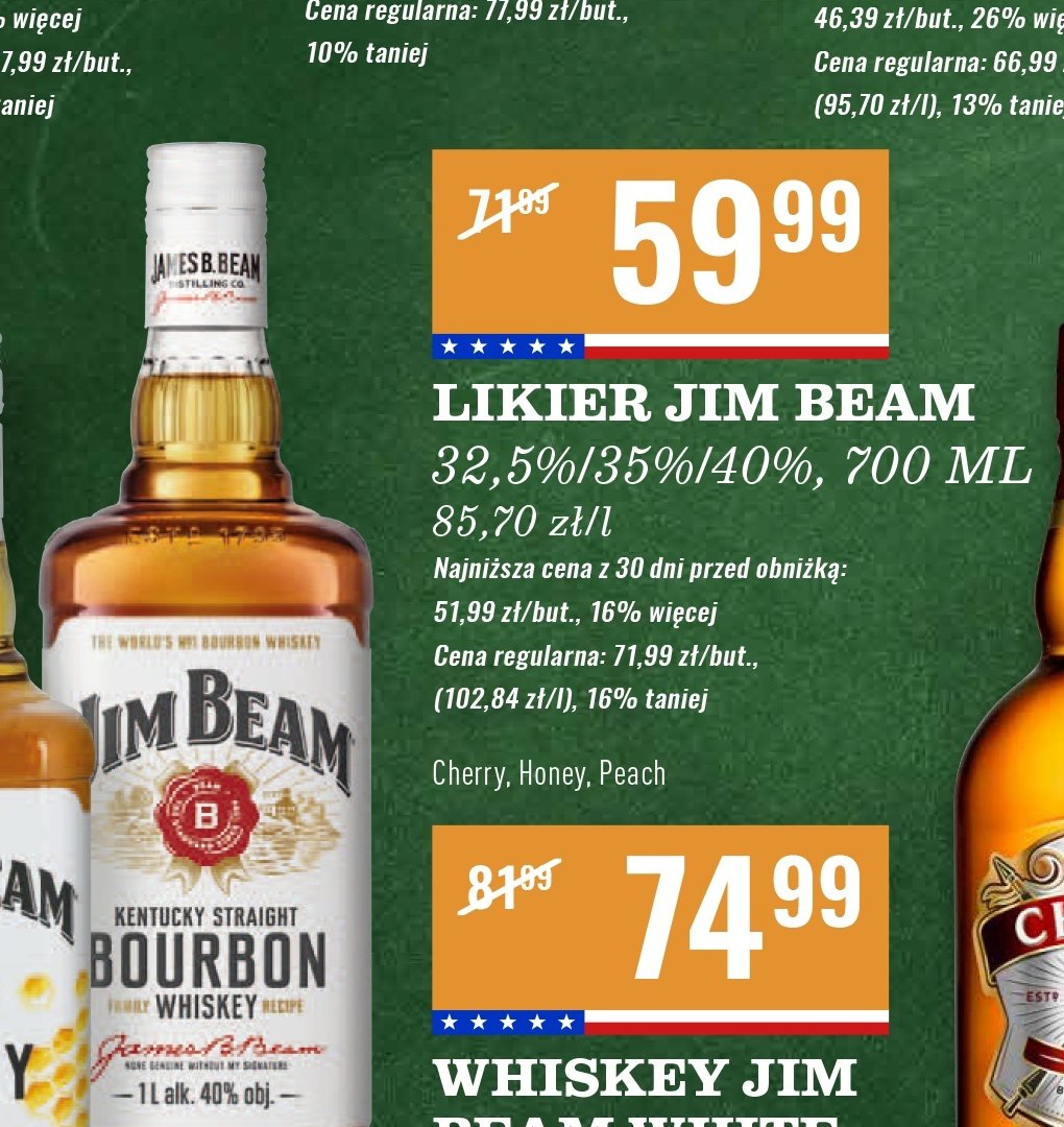 Bourbon Jim beam honey promocja