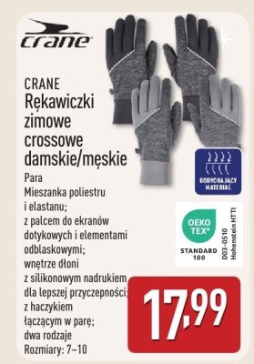Rękawiczki zimowe crossowe damskie/męskie CRANE promocja w Aldi