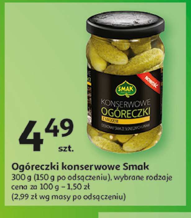 Ogóreczki z miodem Smak promocja