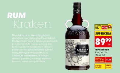 Rum Kraken 40% promocja w Biedronka