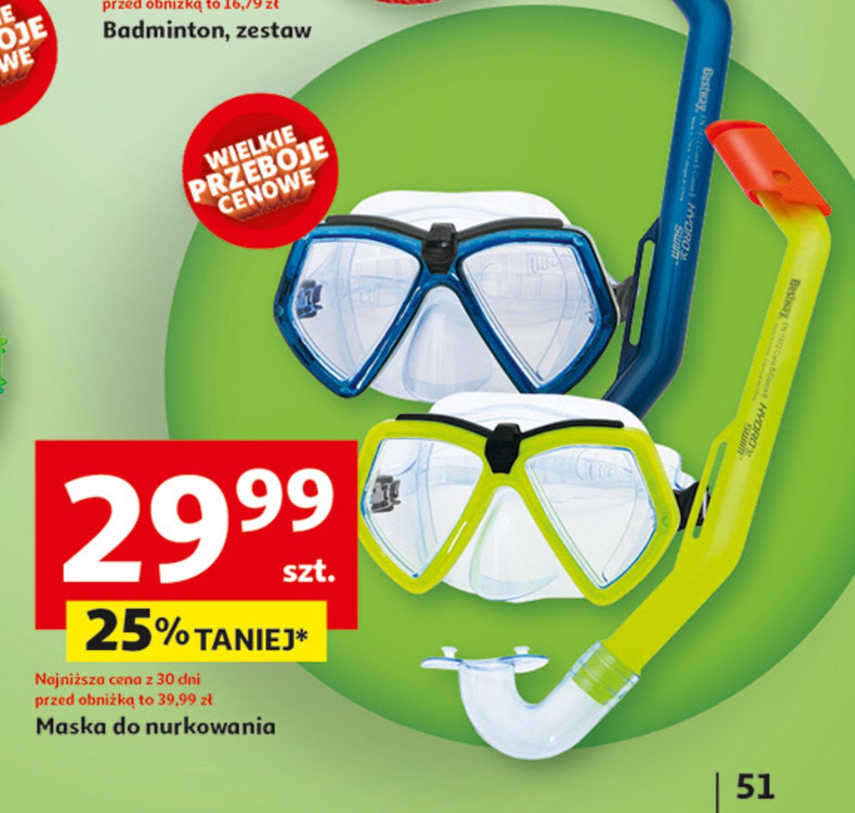 Maska do nurkowania promocja w Auchan