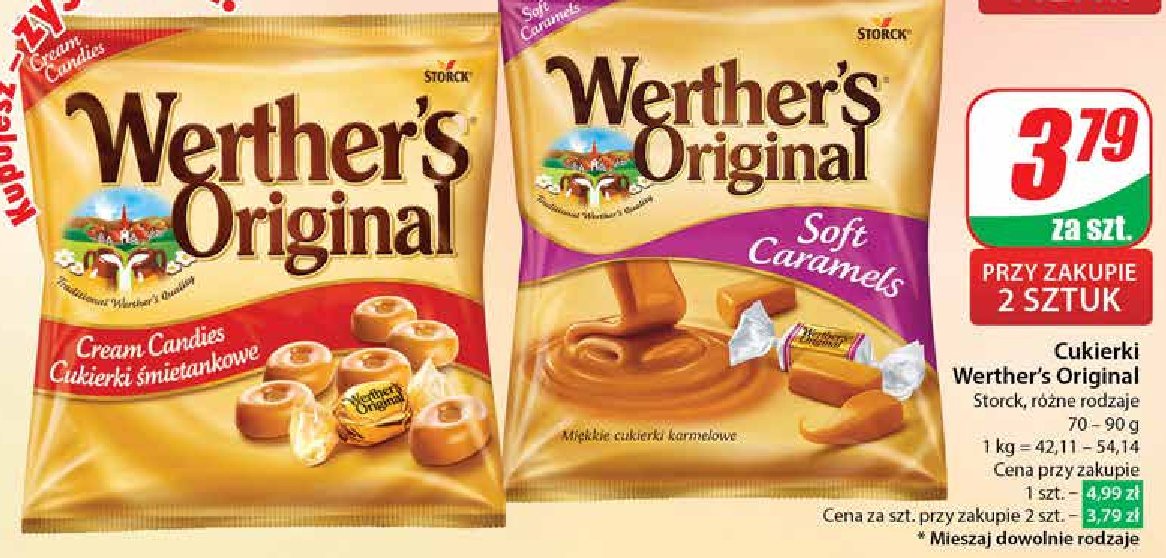 Cukierki śmietankowe Werther's original promocja