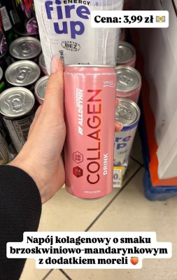 Napój kolagenowy brzoskwinia-mandarynka z dodatkiem moreli promocja w Dino