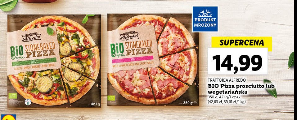 Pizza z warzywami bio Trattoria alfredo promocja