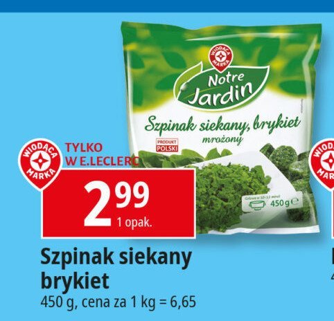 Szpinak siekany Wiodąca marka notre jardin promocja