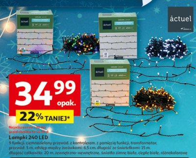 Lampki 240 LED promocja w Auchan