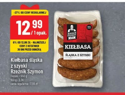 Kiełbasa śląska z szynki Rzeźnik szymon poleca promocja