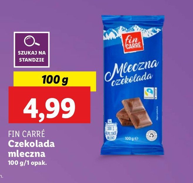 Czekolada mleczna Fin carre promocja