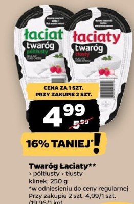 Twaróg klinek tłusty promocja w Netto