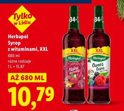 Syrop z witaminami Herbapol XXL, różne rodzaje promocja w Lidl