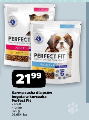 Karma sucha dla psów bogata w kurczaka Junior promocja w Netto