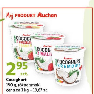 Cocoghurt z truskawkami i bananami Auchan różnorodne (logo czerwone) promocja