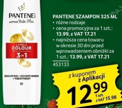 Pantene szampon 325 ml różne rodzaje promocja w Selgros