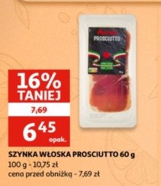 Szynka w艂oska prosciutto Auchan promocja