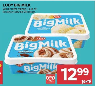 Lody Big Milk promocja w Stokrotka