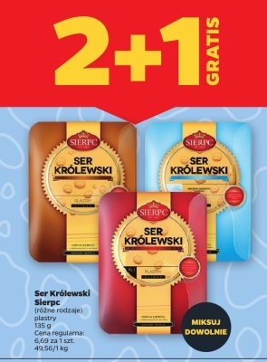Ser Królewski plastry, różne rodzaje 2+1 GRATIS promocja w Netto