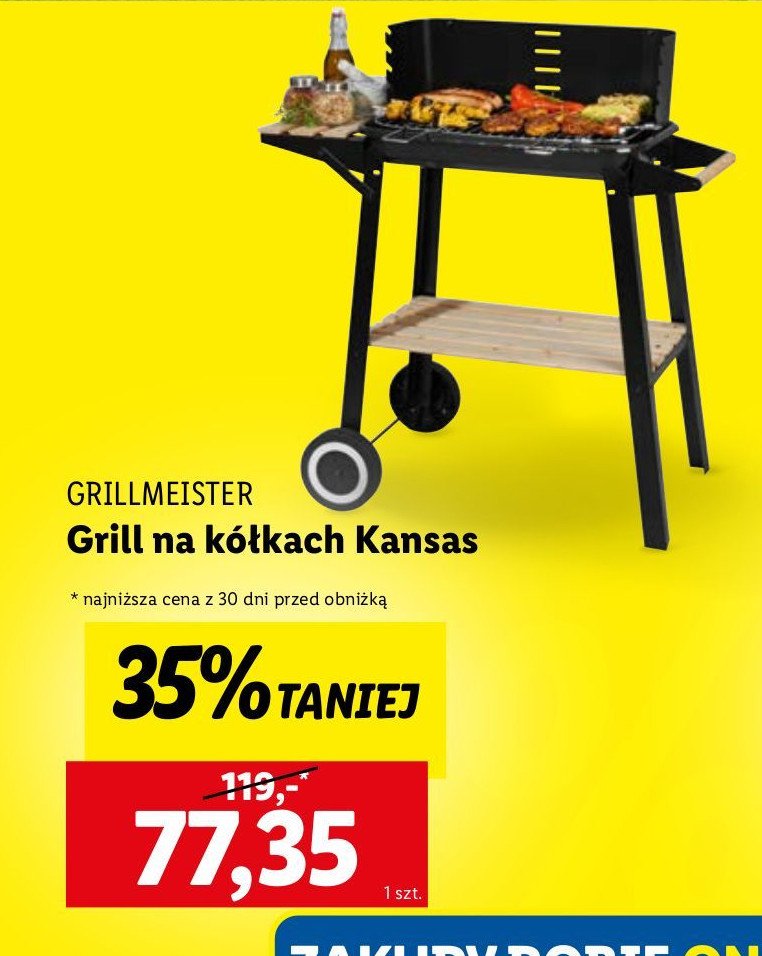 Grill na kółkach kansas Grill meister promocja w Lidl