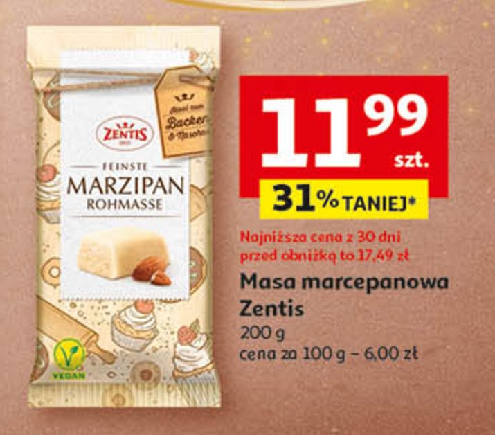 Masa marcepanowa Zentis promocja w Auchan