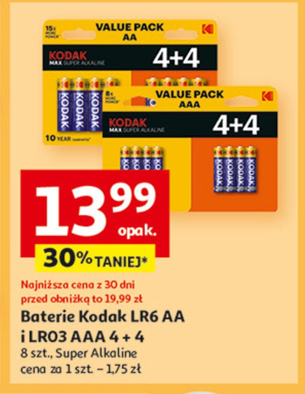Baterie lr03 aaa KODAK MAX promocja w Auchan